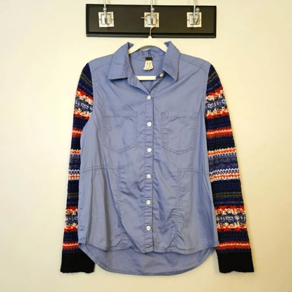 Free People Button Down Top